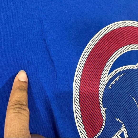 VTG Chicago Cubs Shirt Men XL MLB Big Logo Blue Short Sleeve‎ Delta  Tee - Picture 4 of 11